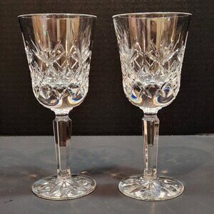 Retired LENOX Charleston Crystal Wine Glasses Set of 2